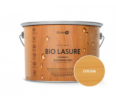 Пропитка для дерева водоотталкивающая Elcon Bio Lasure, сосна, 9л